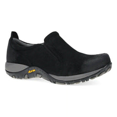 Pippy Wide Black Waterproof Burnished Suede